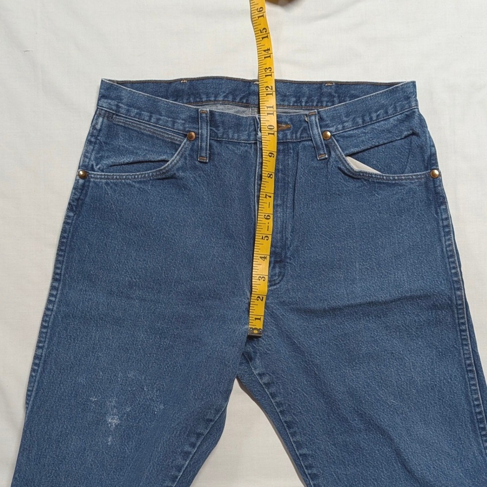 Wrangler 13MWZ Cowboy Cut Original Fit Jeans Blue Denim 33x32 Mens Straight Leg - Picture 7 of 13